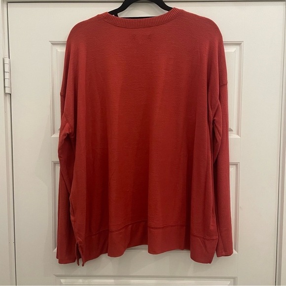 Lucky Brand Red Crew‎ Neck Long Sleeve Pullover Sweatshirt XL TG - Picture 5 of 11